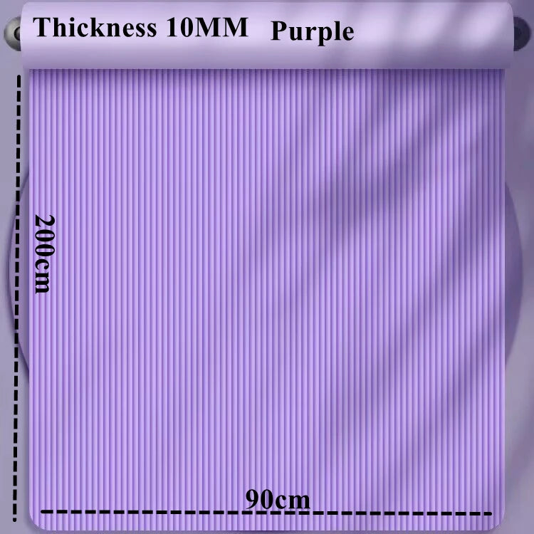 Dicke Fitnessmatte auf 200 cm x 90 cm schwar und grün