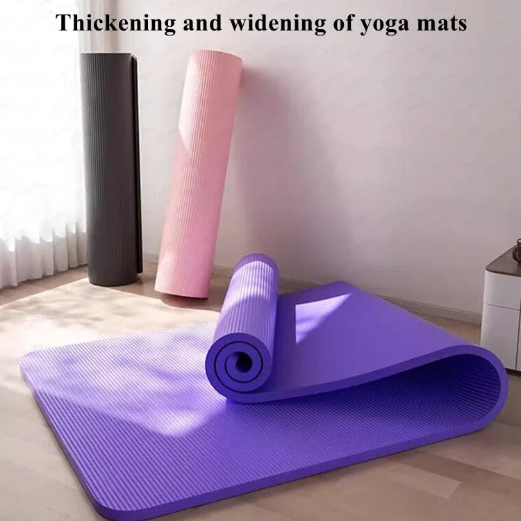 Dicke Fitnessmatte auf 200 cm x 90 cm schwar und grün