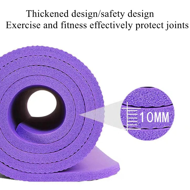 Dicke Fitnessmatte auf 200 cm x 90 cm schwar und grün